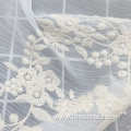 30D Woven Lace Tulle Chiffon Embroidery Fabric